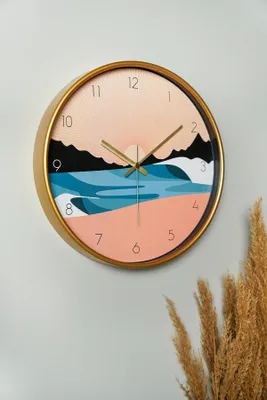 Image de Opviq, Inzgun, horloge murale décorative, multicolore, 100 % VERRE, 30 x 30 cm