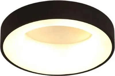 Immagine prodotto di Plafoniera LED rotonda con telecomando Modern nera 20W Tonalità di bianco 1800 lm alluminio dimensioni: 11x45x45 cm IP20 Abigali
