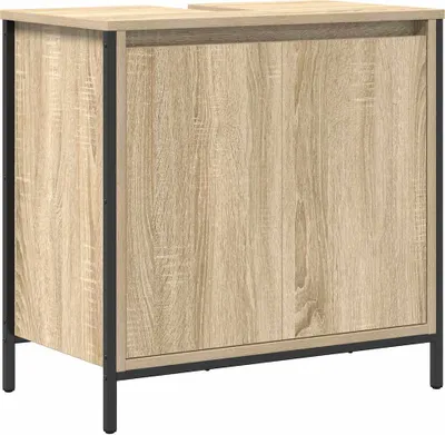 Produktbild von vidaXL Waschbeckenunterschrank Sonoma-Eiche 60x34,5x60 cm