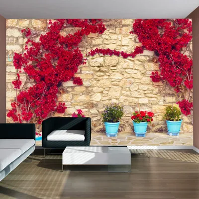 Produktbild von Vlies Tapete ! Top ! Fototapete ! Wandbilder XXL ! 300x210 cm - BLUMEN MAUER b-A-0009-a-c