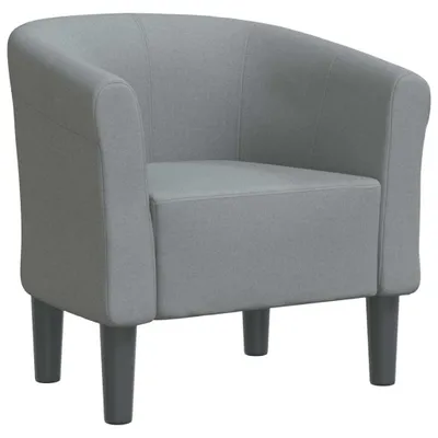 Image de vidaXL Fauteuil club gris clair tissu
