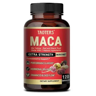 Immagine prodotto di Maca 8050 mg (120 capsule) Integratore alimentare, Unisex, Energia, Resistenza, Forza, Salute sessuale