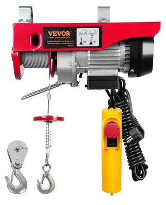 Obrázek produktu pro Elektrický lanový jeřáb, nosnost 250 kg, kabelové/bezdrátové dálkové ovládání, kabelový 250 kg
