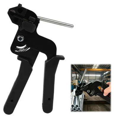 Kabelbinder-Spannpistole aus Metall, für Edelstahlbinder bis 12 mm