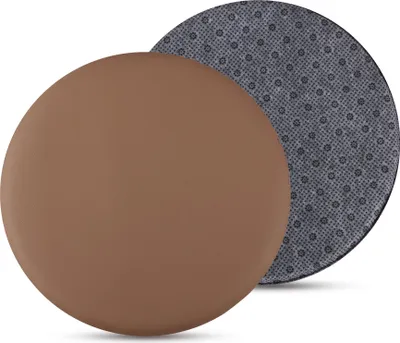 Produktbild von Bestlivings 2er Pack Stuhlkissen braun ⌀ 38 cm Kunstleder mit Anti-Rutsch, Sitzauflage für Zuhause, Büro und Garten, ideal für Komfort und Stil