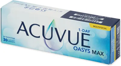 Produktbild von Acuvue Oasys Max 1-Day Multifocal (30 Linsen) Stärke: -2.25, BC: 8.40, DIA: 14.30, Add power: +2.50 HGH