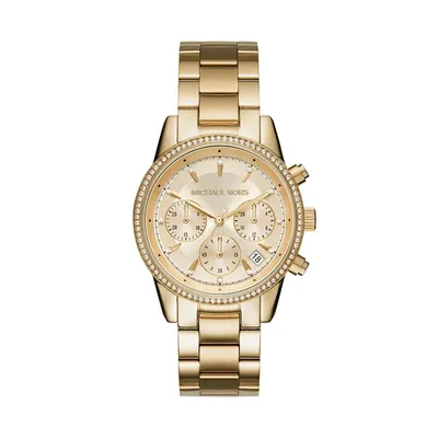 Obrázek produktu pro Hodinky Michael Kors Bryant MK6356, dámské, chronograf, zlaté, průměr pouzdra 37 mm