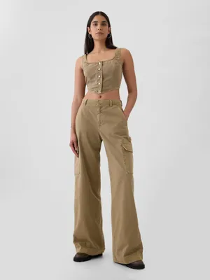 Produktbild von GAP Baggy Khaki Cargohose mit Taschen 518140-02__10