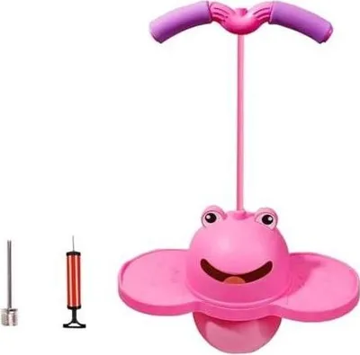 Produktbild von Pogo Ball für Kinder - Balancierende Hüpfglocke - Rosa Sprungstock - Spielzeug zur Verbesserung von Balance und Koordination