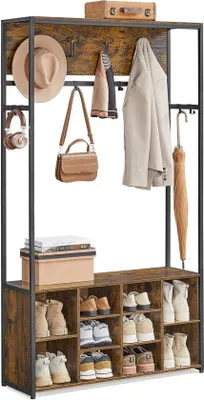 Image de Étagère à chaussures avec barre de fixation – Rangement pour vêtements – Étagère à chaussures – Boîte de rangement pour chaussures