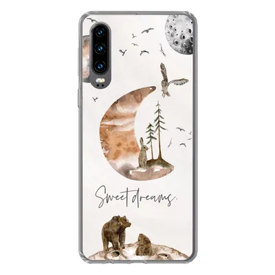 Produktbild von MuchoWow® Handyhülle Schutzhülle Hülle für Huawei P30 Zitate - Kinder - Sprichwörter - Süße Träume - Jungen - Mädchen - Kinder Silikon Softcase Handy Hülle - Kartenbesitzer