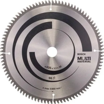 Immagine prodotto di Lama circolare, 305 x 30 x 3,2 mm, multimateriale, 96 denti, BOSCH 2608640453