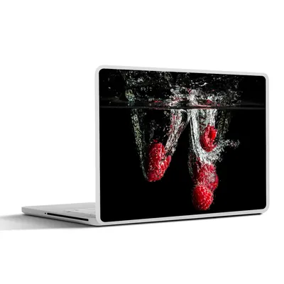 Produktbild von MuchoWow® Laptop Aufkleber Sticker Cover Himbeeren - Obst - Stilleben - Wasser - Schwarz - Rot 30x22 cm - Laptop-Sticker