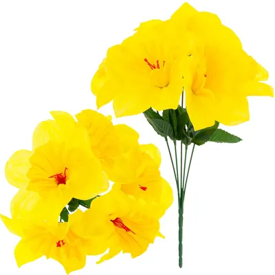 Immagine prodotto di Bouquet di narcisi 5 pezzi fiori decorativi artificiali narcisi narcisi in bouquet