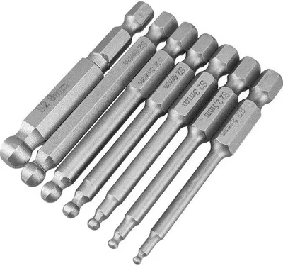 Image de Jeu de 7 clés Allen, comprenant des clés Allen métriques, des clés Allen pour perceuse et des clés Allen, compatibles avec les tournevis électriques, les perceuses et les perceuses à percussion.