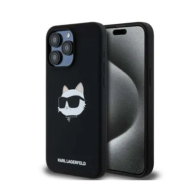 Immagine prodotto di Karl Lagerfeld Klhmp15Lschpplk Iphone 15 Pro 6.1 Czarny/Nero Custodia rigida in silicone Choupette Head Magsafe