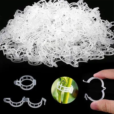 Produktbild von Famanu Gartenclips 250-teilig - Kunststoff, weiß, für Pflanzen und Rankhilfen