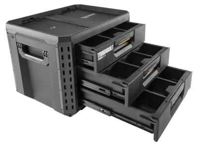 Image de Toughbuilt StackTech TB-B1-D-70-3 Boîte à outils XL avec 3 tiroirs 53 x 40 x 39 cm + 22x séparateurs