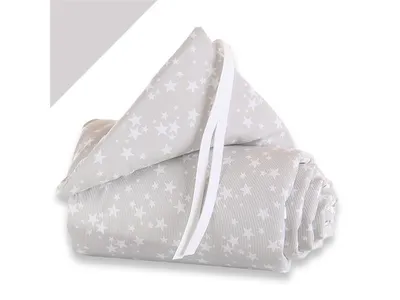 Produktbild von babybay Nestchen Piqué für Midi und Mini, perlgrau Sterne weiß