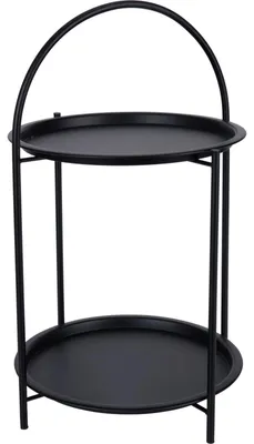 Produktbild von Home & Styling Beistelltisch - schwarz - Metall - H66 cm - Blumentopfhalterung - innen/ausen