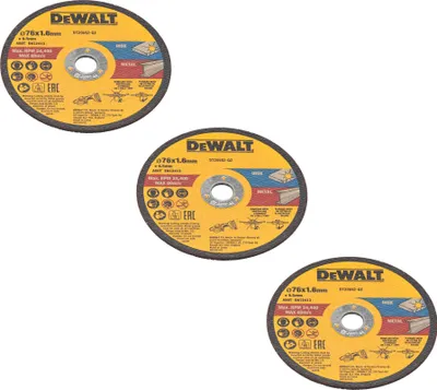 Produktbild von DeWalt Trennscheibe 76x1,6x9,5 mm Inox/Metall
