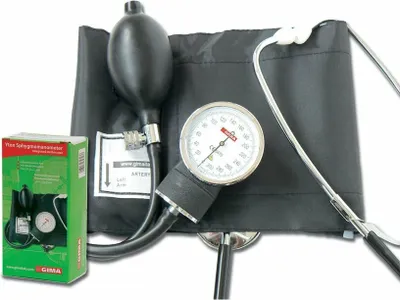 Produktbild von GIMA Yton, Uhrenmanometer mit Stethoskop