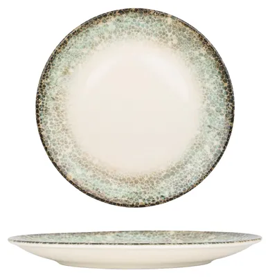 Produktbild von Kütahya Porselen Dessertteller - Rust Green - Porzellan - 23 cm