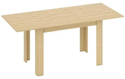 Produktbild von Ausziehbarer Esstisch - Rechteckiger Küchentisch - 140–180 x 80 cm - Für 6–8 Personen - Holzgestell - Moderner Stil - Armeegrün