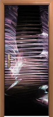 Produktbild von Türposter 80x200 cm Türaufkleber Türtapete Türfolie Klebefolie fraktales Impressionismus