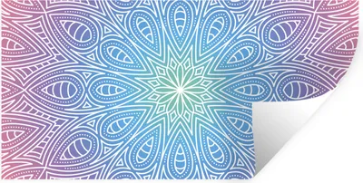 Obrázok produktu pre MuchoWow® Nálepka na stenu - Mandala s detailmi - 80x40cm - Samolepiaca a polohovateľná