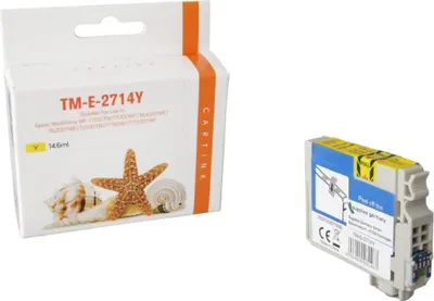 Produktbild von yellow Tinte/Tintenpatrone 4.2-C13T27144010 kompatibel mit Epson C13T27144010 [ T2714 ]  Seiten: 1.100
