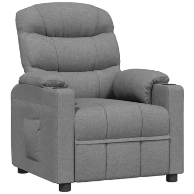 Image de vidaXL Fauteuil relax gris clair Tissu