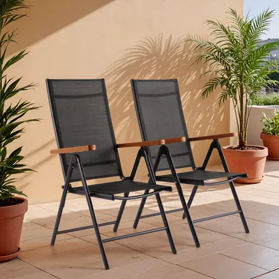 Imagen del producto de Silla de camping - Silla plegable - Silla plegable - Silla de jardín - Silla para acampar - Estructura de aluminio