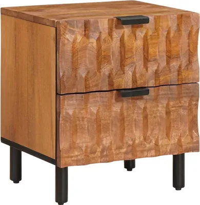 Obrázok produktu pre Nočný stolík Hnedá 40 x 33 x 46 cm Masívne mango drevo