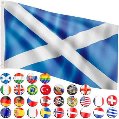 Produktbild von FLAGMASTER Fahne Flagge mit Metallösen, Fahnen Flaggen 120 x 80 cm Schottland