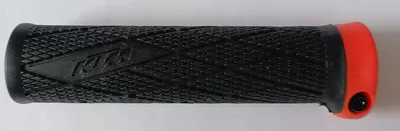 Immagine prodotto di Manopole KTM da 131 mm, nere/arancioni, con logo KTM