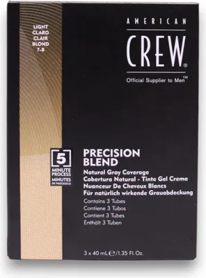 Produktbild von American Crew, Precision Blend, Semi-Permanent Hair Dye, 7-8 Light, 3x, 40 ml