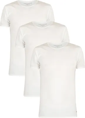 Produktbild von TOMMY HILFIGER Herren T-Shirt Halbarm Rundhals Stretch 3er Pack weiß Größe XL