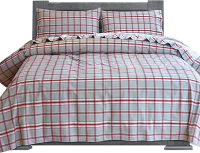 Productafbeelding van Elegant Comfort Zachte 4-delige 100% Turks Katoenen Flanellen Lakenset - Premium kwaliteit, hoeslaken met diepe hoeken, ultra zacht