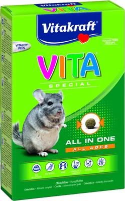 Productafbeelding van Vitakraft 4008239258472, Granulaten, 600 g, voor chinchilla's, 145 mm, 65 mm, 230 mm