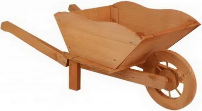 Produktbild von DOCHTMANN Kvetináč s motívom kolesa z prírodného dreva 73 x 31 x 28 cm