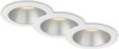Produktbild von LED Einbauleuchten Bad 3er-Set Innenreflektor silber 4,9W Ø9,5 cm weiß Briloner