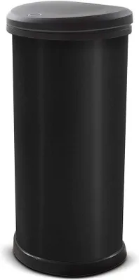 Productafbeelding van Afvalcontainer 40 liter - Zwart, metaallook