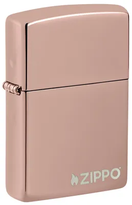 Produktbild von Zippo Sturmfeuerzeug - Logo, High Polish Rose Gold, Base Model, Laser Engrave -