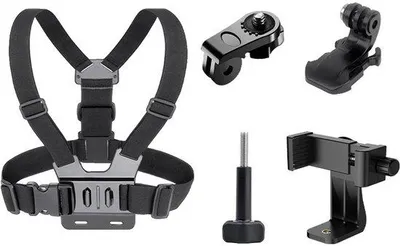 Image de Accessoire multifonction 5-en-1 pour caméras d'action GoPro et DJI, avec fixation pour téléphone et appareil photo à l'avant