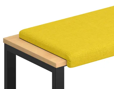 Obrázek produktu pro vidaXL Polštář na banket, látka, světle žlutá, hloubka 35 cm