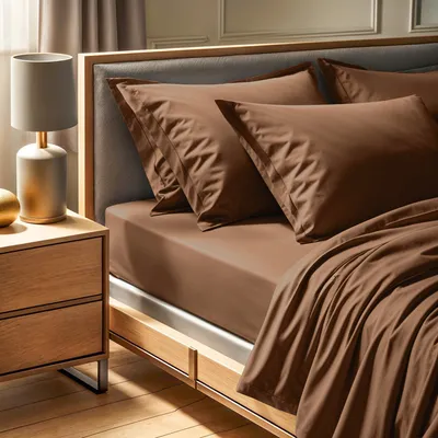 Produktbild von L'Essentiel Linge de Maison, Tonne Brune - 85, Ranforce Einzel-Spannbettlaken (FR) (IT) (ES) (DE), 100 % BAUMWOLLE RANFORCE, Braun,  90 x 200+30 cm