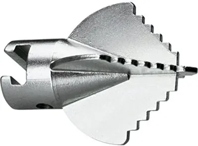 Productafbeelding van Buisreinigingsgereedschap - Kruisbladboor - Pijpen Reinigen - Getande Boor - 35 mm Diameter - Zilver