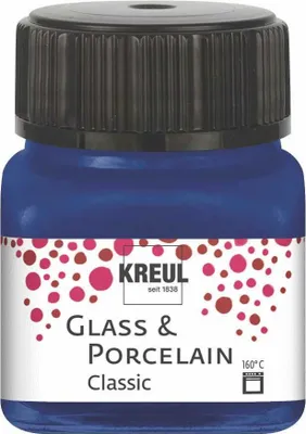 Zdjęcie produktu dla KREUL 16213 KREUL Glass and Porcelain Colour Classic, błękit królewski, 20 ml