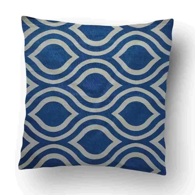Produktbild von Kopfkissenbezug Geometrie blau 1 - 40x40 cm